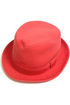 Hermès Pre-owned, Dame, Rød, ONE SIZE, Bomuld, Pre-owned Bomuld hatte