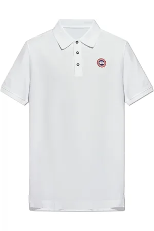 Canada Goose Top, Herre, Hvid, M, Bomuld, Polo med logo patch