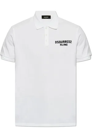 Dsquared2 Top, Herre, Hvid, S, Bomuld, Polo med logo