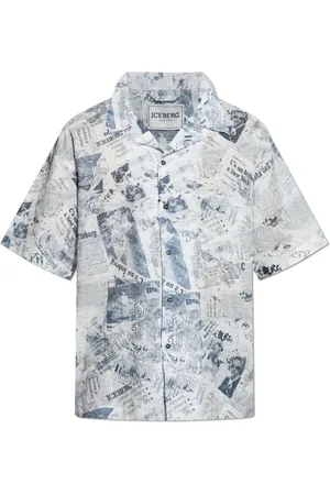 Iceberg Skjorte, Herre, Hvid, 2XL, Bomuld, Skjorte med lomme