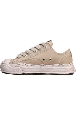 MIHARA YASUHIRO Sko, Herre, Brun, 43 EU, Bomuld, Canvas Sneakers med Gummisål