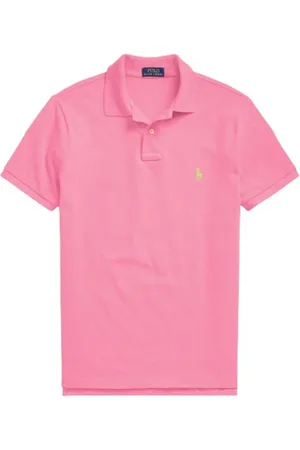 Ralph Lauren Top, Herre, Lyserød, XL, Bomuld, Custom Maui Kortærmet Polo