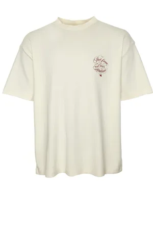 Drôle de Monsieur Top, Herre, Hvid, L, Bomuld, Paris Slogan T-Shirt Vignes
