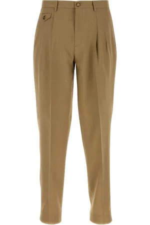 Etro Bukser, Herre, Grøn, XL, Uld, Khaki Uldbukser