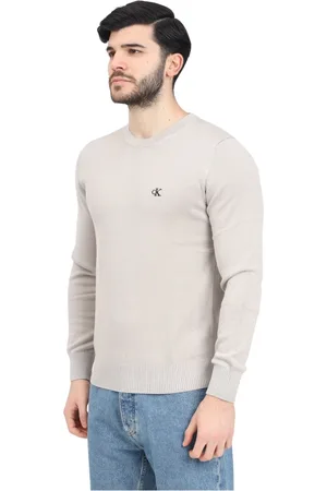 Calvin Klein Strik, Herre, , XL, Essentiel Sort Slim Fit Sweater