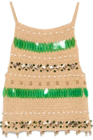 BODE Top, Dame, Flerfarvet, L, Uld, Stilfuld Calypso Tank Top