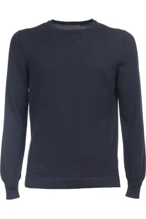 Gran Sasso Strik, Herre, Blå, XL, Uld, Slim Fit Uldtrøje