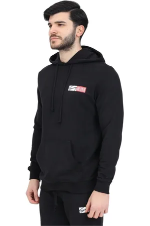 Tommy Hilfiger Sweathshirts & Hoodies, Herre, Sort, L, Sort hættetrøje med ikoniske detaljer