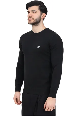Calvin Klein Strik, Herre, Sort, M, Essentiel Sort Crew Neck Sweater