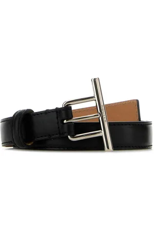 Alexander McQueen Tilbehør, Dame, Sort, 85 CM, Læder, Klassisk Sort Læderbælte