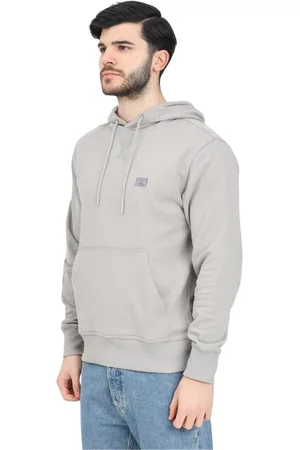 Calvin Klein Sweathshirts & Hoodies, Herre, , S, Bomuld, Minimalistisk hættetrøje med kængurulomme