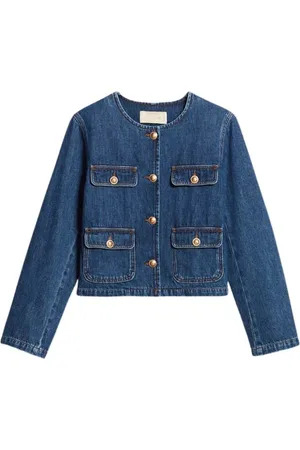 Vanessa Bruno Jakke, Dame, Blå, S, Tweed, Tweed Style Jeans Jakke