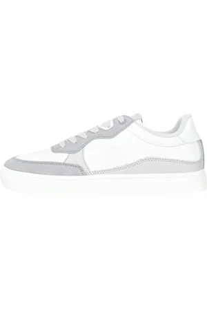 Calvin Klein Sko, Herre, Hvid, 40 EU, Uld, Hvide Sneakers med Ruskindsdetaljer