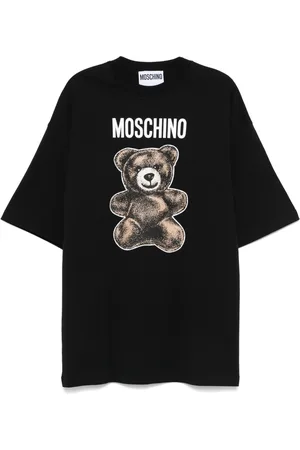 Moschino Top, Dame, Sort, XS, Bomuld, Teddy Bear Print Bomuldskjole