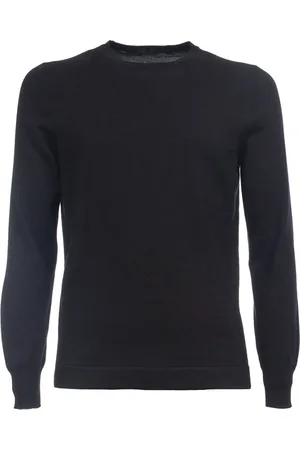Gran Sasso Strik, Herre, Sort, L, Uld, Slim Fit Uldtrøje