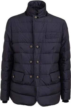 Dolce & Gabbana Jakke, Herre, Blå, M, Dobbeltbrystet jakke med broderede knapper