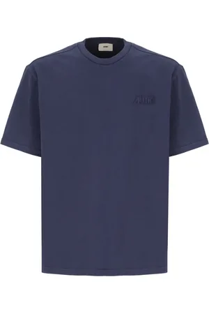Autry Top, Herre, Blå, L, Bomuld, Blå Bomuldst-shirt med Crew Neckline