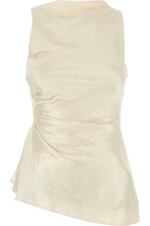 Alexander McQueen Top, Dame, Gul, S, Satin, Satin Creme Top