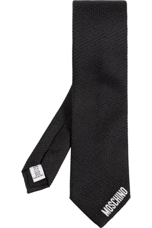 Moschino Tilbehør, Herre, Sort, ONE SIZE, Silkeslips med logo