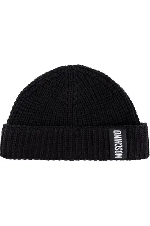 Moschino Tilbehør, unisex, Sort, ONE SIZE, Bomuld, Bomulds kasket med logo lap