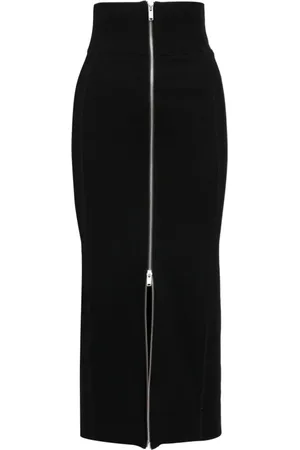 ERIKA CAVALLINI Nederdel, Dame, Sort, M, Sort Milan Stitch Slim Fit Nederdel