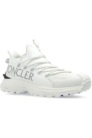 Moncler Sko, Dame, Hvid, 39 1/2 EU, Uld, Stilfulde Sneakers til Moderne Outfits