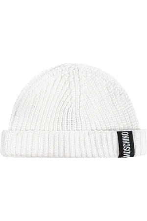 Moschino Tilbehør, unisex, Hvid, ONE SIZE, Bomuld, Bomulds kasket med logo lap