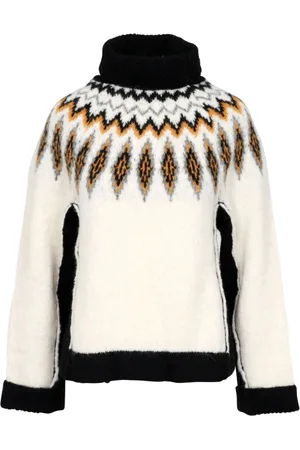 SEMICOUTURE Strik, Dame, Hvid, S, Uld, Nordisk Stil Uldbluse