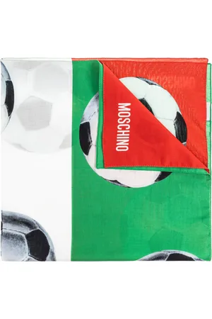 Moschino Tilbehør, unisex, Flerfarvet, ONE SIZE, Bomuld, Bomuldssjal med tryk