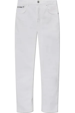 Moschino Jeans, Dame, Hvid, 2XS, Bomuld, Jeans med let tilspidsede ben