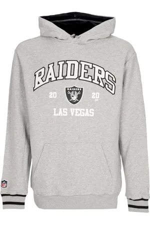 New Era Sweathshirts & Hoodies, Herre, Grå, XL, Bomuld, Lasrai Letvægts hættetrøje med Raiders logo