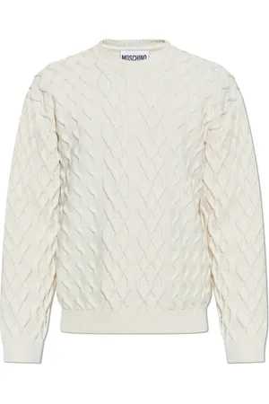 Moschino Strik, Herre, , XL, Bomuld, Sweater med dekorativt strik