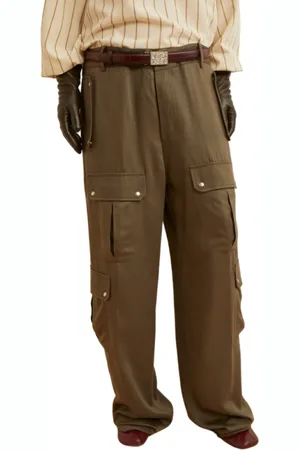 LAURENCE BRAS Bukser, Dame, Brun, S, Cargo Bukser Oliven Grøn Multipocket