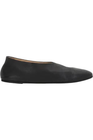 MARSÈLL Sko, Herre, Sort, 41 EU, Læder, Sort Læder Flade Slip-On Sko