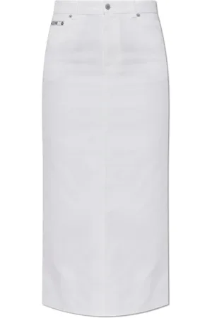 Moschino Nederdel, Dame, Hvid, XS, Denim, Denim nederdel