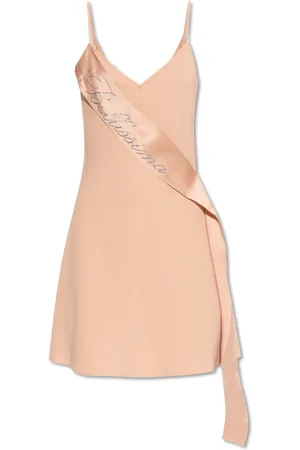 BLUMARINE Kjole, Dame, Lyserød, 2XS, Satin, Kjole med satinbånd