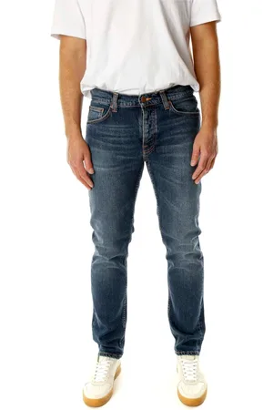 Nudie Jeans Jeans, Herre, Blå, W36 L34, Denim, Komfort Stretch Slim Fit Jeans