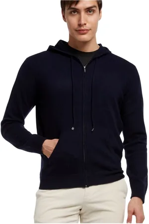 Brooks Brothers Strik, Herre, Blå, S, Uld, Uld og Cashmere Hættetrøje
