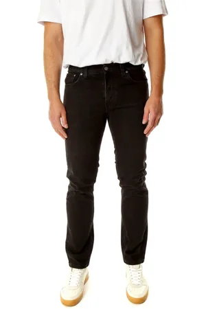 Nudie Jeans Jeans, Herre, Sort, W33 L30, Denim, Komfort Stretch Slim Fit Jeans