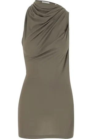 Helmut Lang Kjole, Dame, Grøn, M, Moderne Minimalistisk Modekollektion