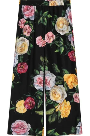 Dolce & Gabbana Bukser, Dame, Flerfarvet, M, Uld, Almindelige bukser