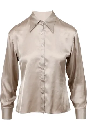 Kaos Bluser & Skjorter, Dame, , S, Satin, Satin Duegrå Skjorte