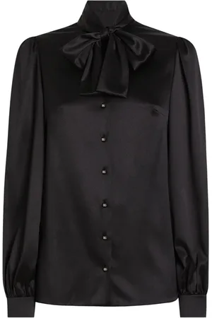 Dolce & Gabbana Bluser & Skjorter, Dame, Sort, L, Bomuld, Afslappet Bomuldsskjorte i Blå