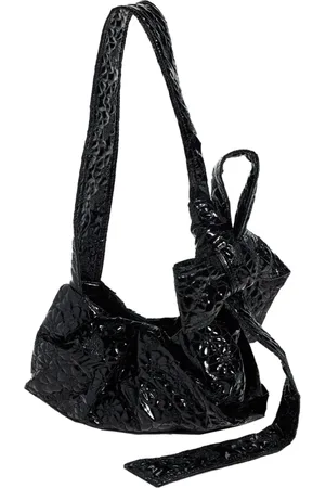 Cecilie Bahnsen Taske, Dame, Sort, ONE SIZE, Polyester, Sløjfe-Detalje Canvas Taske