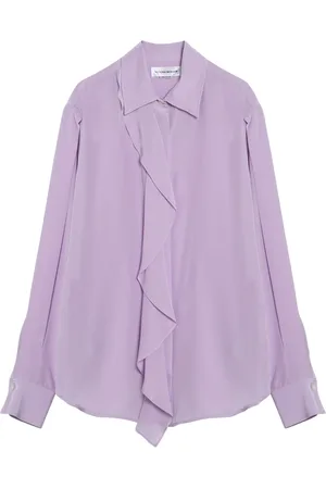 Victoria Beckham Bluser & Skjorter, Dame, Lilla, S, Langærmet skjorte