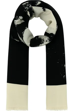 Alexander McQueen Tilbehør, Dame, Sort, ONE SIZE, Læder, Skull Exploded Tørklæder og Sjal