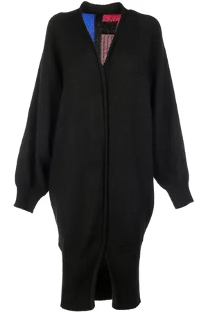 CIRCUS HOTEL Strik, Dame, Sort, XS, Uld, Stilfuld Oversized Strikket Cardigan