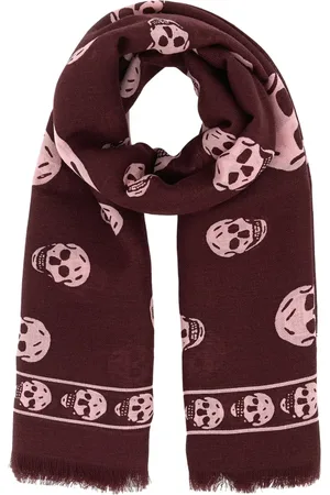 Alexander McQueen Tilbehør, Dame, Rød, ONE SIZE, Læder, Skull Tørklæder og Sjal
