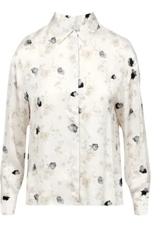 Kaos Bluser & Skjorter, Dame, Flerfarvet, L, Satin, Satin Blomstermønster Skjorte