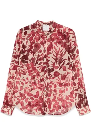 FORTE FORTE Bluser & Skjorter, Dame, Flerfarvet, M, Bomuld, Bianco E Rosso Damer Skjorter